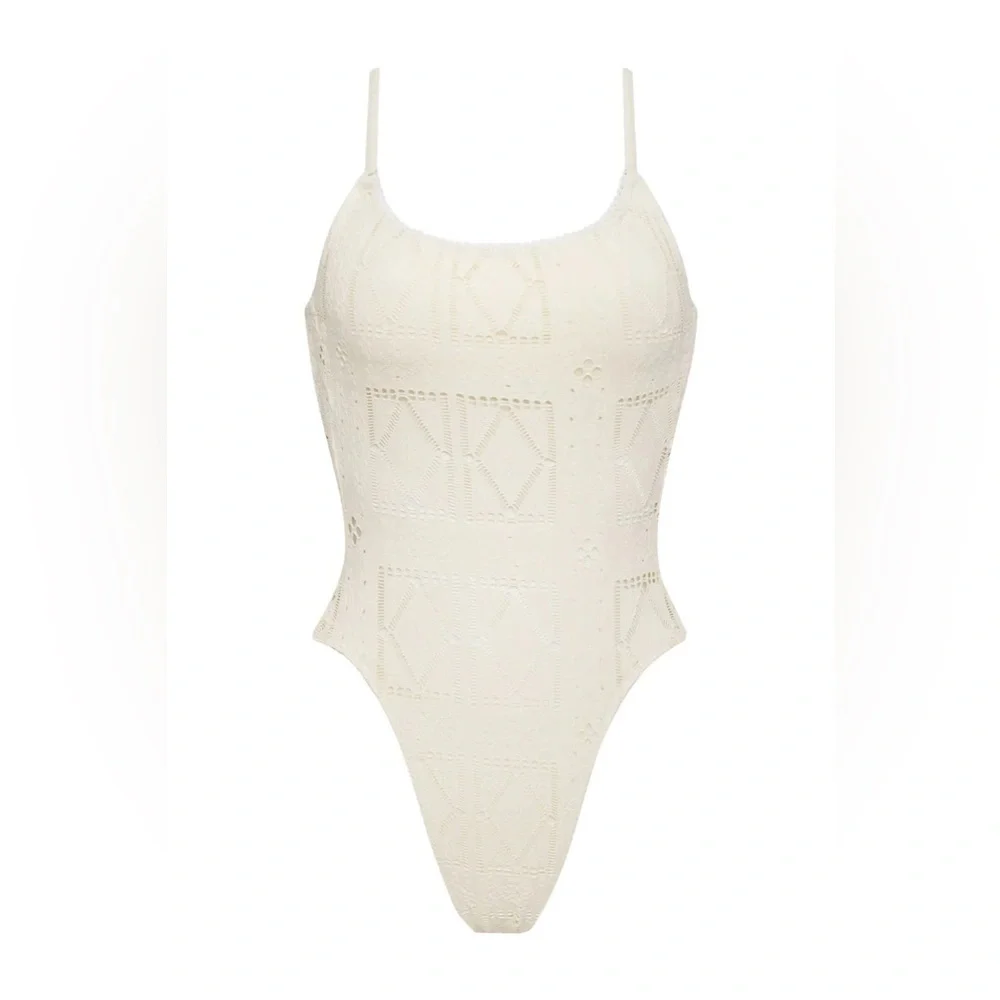 FRANKIES BIKINIS Juliet Cheeky One Piece Swimsuit, Angel Dust, Medium